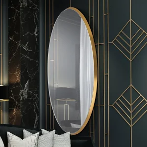 Aries-Espejo Oval 80X170 Oro