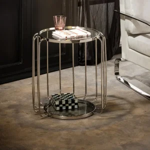 Mesa Aux. Hadas  Acero Ø50
