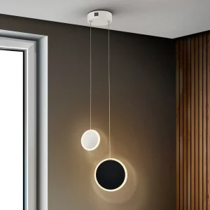 Duo-Lampara 2L Blanco-Negro