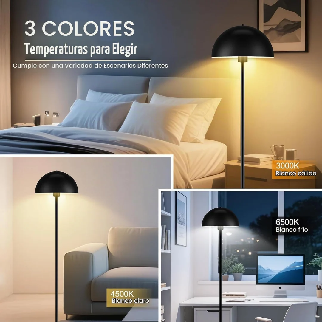 Lámpara de Pie Cúpula Fungo (3 colores) - Imagen 5
