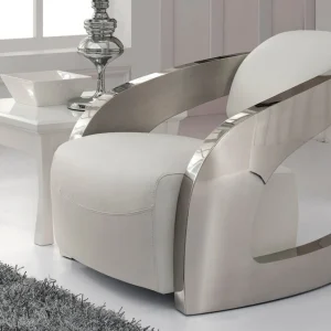Sillon  Amanda  Acero Blanco