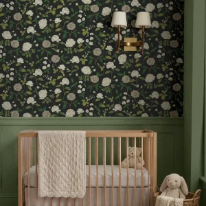 Papel Tapiz Midnight Rose Garden