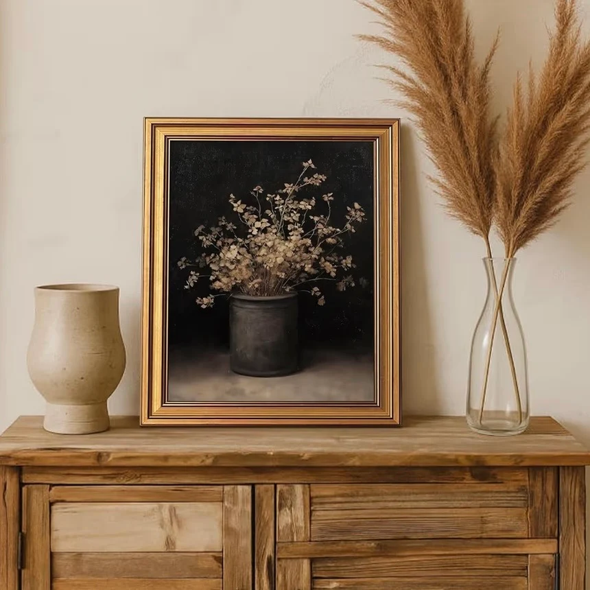 Cuadro Decorativo Floral Dark - Imagen 3