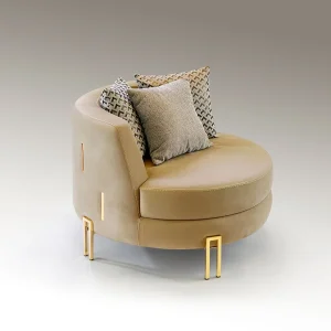 Viena-Sillon 1P Beis-Oro