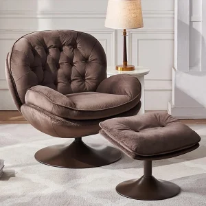 Sillón Giratorio con Otomano
