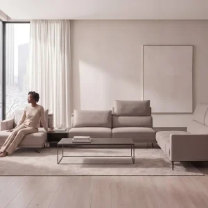 Milda Open Corner Sofa with Table